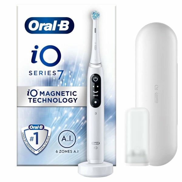 Io7 White Electric Toothbrush With Travel Case Electric Toothbrushes & Flossers