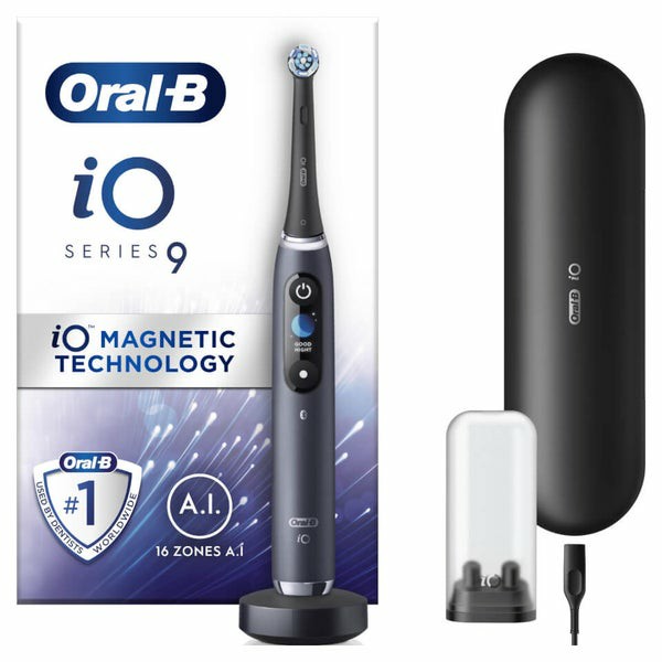 Io9 Black Onyx Electric Toothbrush With Charging Travel Case Electric Toothbrushes & Flossers