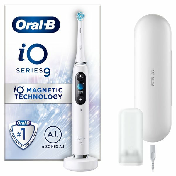 Io9 White Alabaster Electric Toothbrush With Charging Travel Case Electric Toothbrushes & Flossers