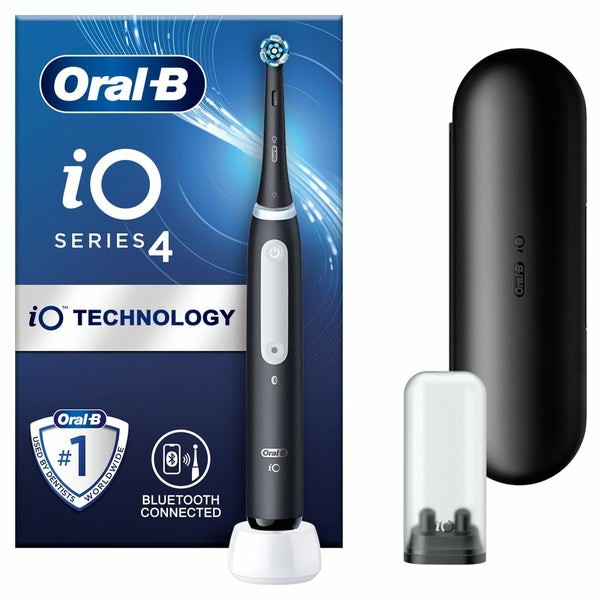 Oral-B Io4 Matte Black Electric Toothbrush With Travel Case Electric Toothbrushes & Flossers