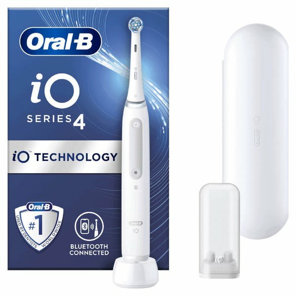 Oral-B Io4 White Electric Toothbrush With Travel Case Electric Toothbrushes & Flossers