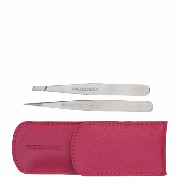 Petite Tweeze Set In Leather Case – Pink Electricals & Tools