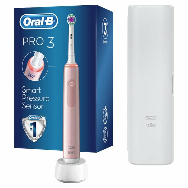 Pro 3500 3D White Pink Electric Toothbrush With Travel Case Electric Toothbrushes & Flossers