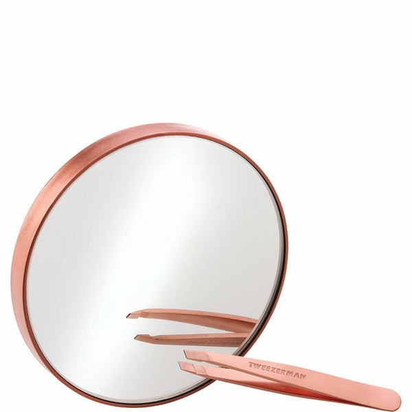 Rose Gold Mini Slant Tweezer And 10X Mirror Electricals & Tools