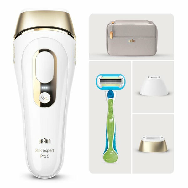 Silk·Expert Pro 5 Pl5124 Ipl, White/Gold Electric Razors